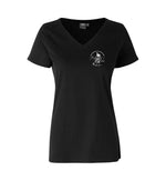 HOG Bergen Chapter v-hals t-shirt dame, modell ID0543, Svart