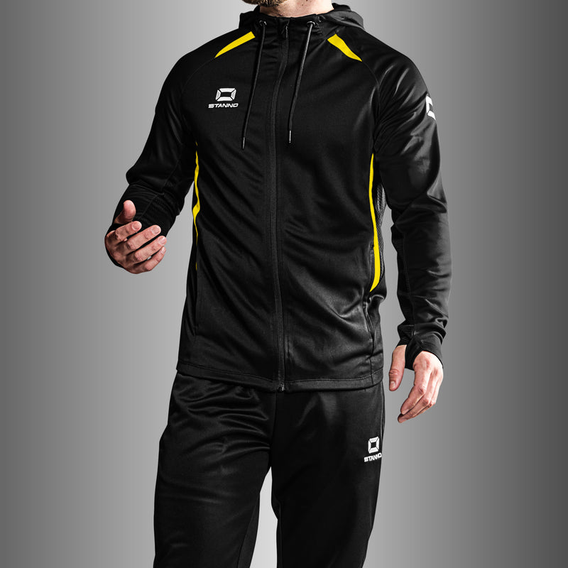 Stanno Stadio Fullzip Hoodie 408041-8400 svart/gul_Ramsøy IL