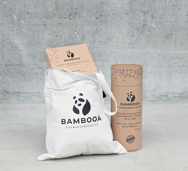 75% RABATT - Bambooa sett med 30stk bambusduker, 10stk kunstkort og 5pk med tannbørster