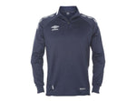 MER ENN 55% RABATT -VOKSEN -  Umbro UX-1 Half Zip - marine med hvite striper