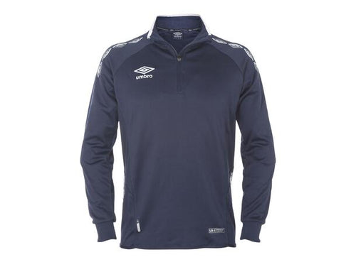 MER ENN 55% RABATT -VOKSEN -  Umbro UX-1 Half Zip - marine med hvite striper