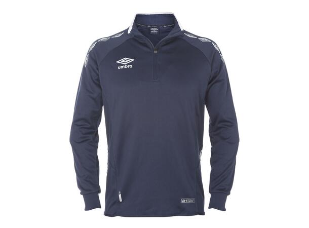 MER ENN 55% RABATT -VOKSEN -  Umbro UX-1 Half Zip - marine med hvite striper