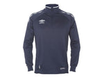 MER ENN 55% RABATT -VOKSEN -  Umbro UX-1 Half Zip - marine med hvite striper