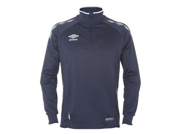 MER ENN 55% RABATT -VOKSEN -  Umbro UX-1 Half Zip - marine med hvite striper