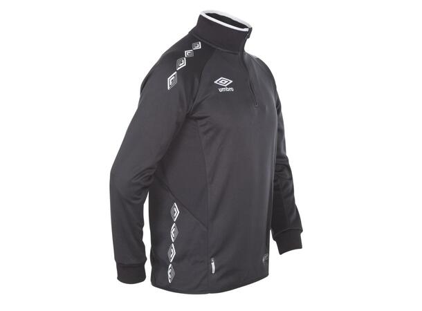 MER ENN 55% RABATT - BARN - Umbro UX-1 Half Zip - svart med hvite striper