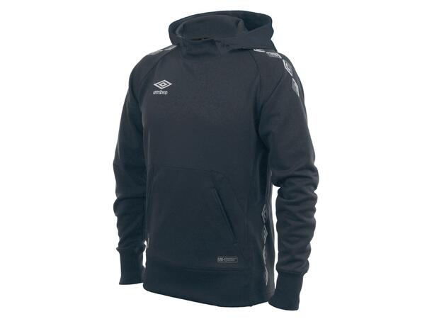 MER ENN 55% RABATT - BARN_UMBRO UX-1 HOOD TOP SVART MED HVITE DETALJER