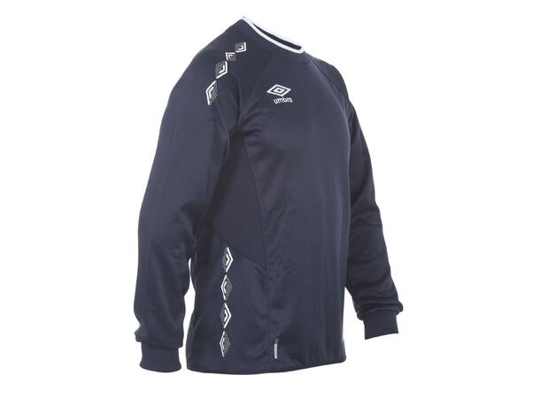 MER ENN 60% RABATT .- VOKSEN_UMBRO UX-1 TRN SWEATER MARINE MED HVITE DETALJER