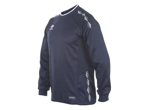 MER ENN 60% RABATT .- VOKSEN_UMBRO UX-1 TRN SWEATER MARINE MED HVITE DETALJER