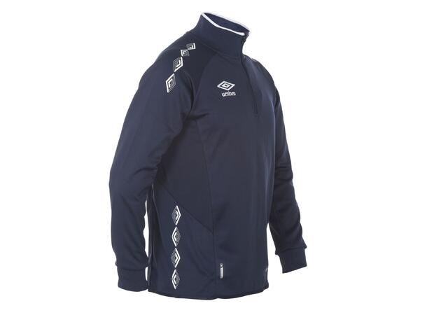 MER ENN 55% RABATT -VOKSEN -  Umbro UX-1 Half Zip - marine med hvite striper