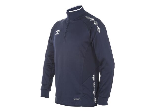 MER ENN 55% RABATT -VOKSEN -  Umbro UX-1 Half Zip - marine med hvite striper