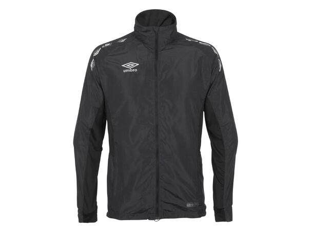 MER ENN 60% RABATT - VOKSEN - UMBRO UX-1 Trn Jacket Sort med hvite detaljer