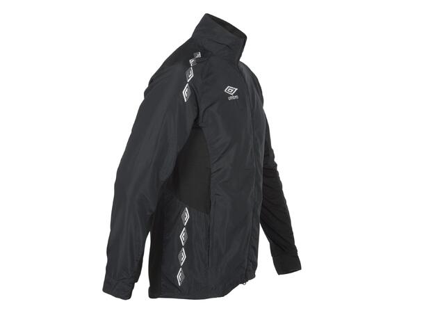 MER ENN 60% RABATT - VOKSEN - UMBRO UX-1 Trn Jacket Sort med hvite detaljer