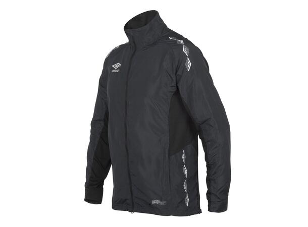MER ENN 60% RABATT - VOKSEN - UMBRO UX-1 Trn Jacket Sort med hvite detaljer