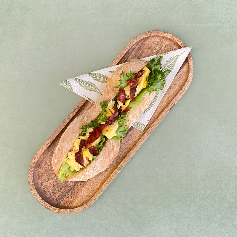 LØNSJ - Baguette med eggerøre og bacon